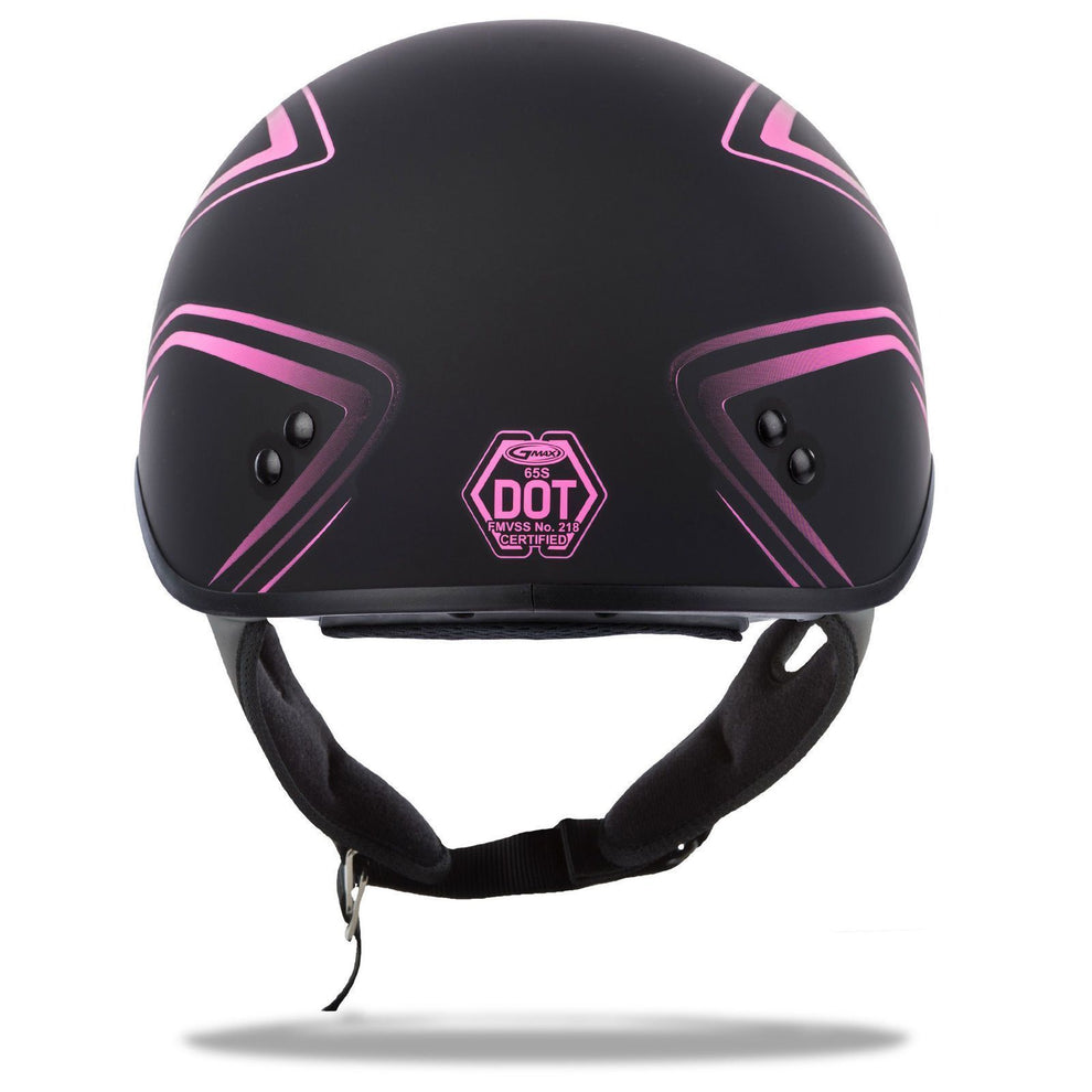 GMax GM65 Naked Torque Matte Black/Pink Half Helmet