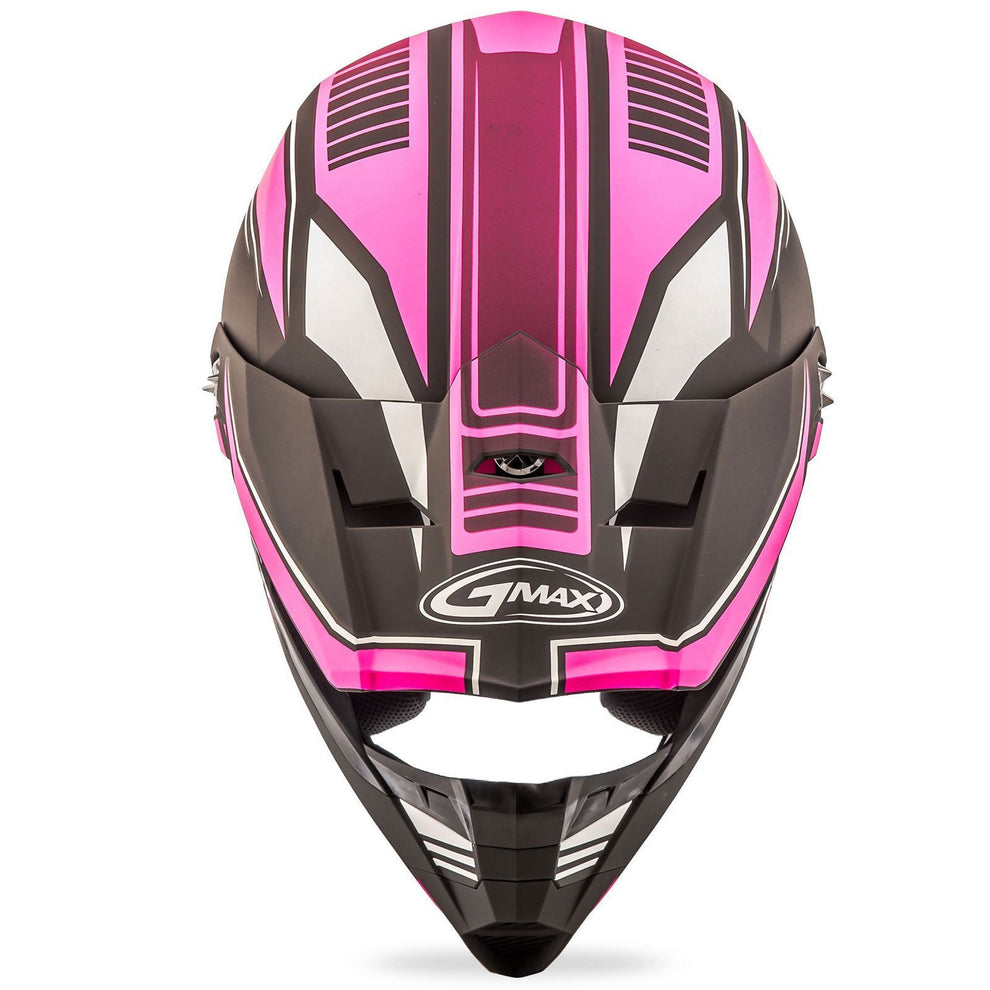 GMax MX46 Uncle Matte Black/Pink Motocross Helmet