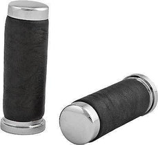 HardDrive OE Style Smooth Black Leather Grips for Harley Davidson 1974-2014 All models