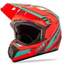 GMax MX46 Uncle Matte Orange/Teal Motocross Helmet