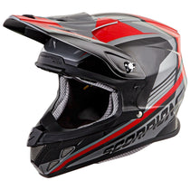 Scorpion VX-R70 Ascend Silver/Red Motocross Helmet