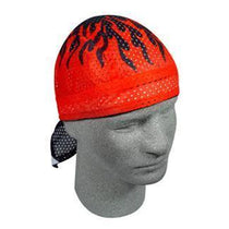 Zan Headgear Flydanna Red Flame Vented Polyester Mesh Bandanna